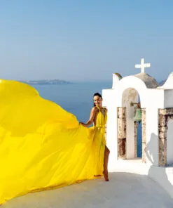 Santorini Flying Dress Yellow santorinimemories.gr